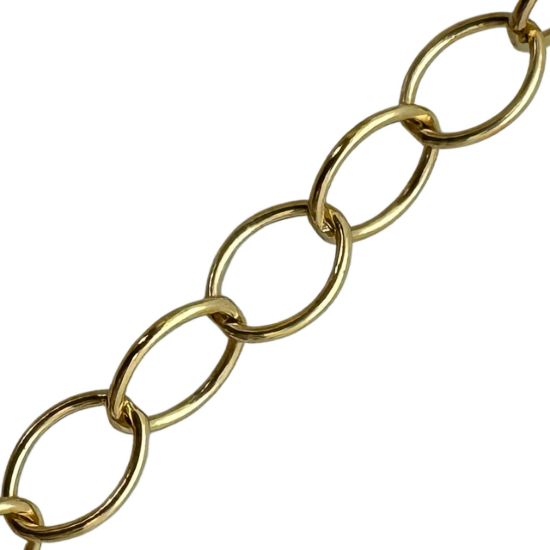 Wholesale Gold Over Sterling Silver Chain - Thick Oval Cable Chain - 5.8 x 4.2mm (sold per foot)