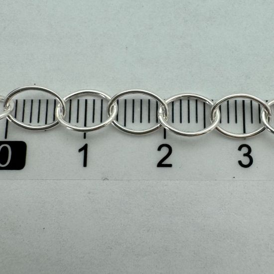 Wholesale Sterling Silver Bulk Chain - 8X6mm Big Round Oval Cable Chain (sold per foot)