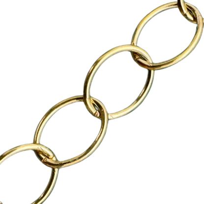 Wholesale 22K Gold Over Sterling Silver Chain - Big Oval Cable Bulk Chain - 8 x 6mm (Sold Per Foot)