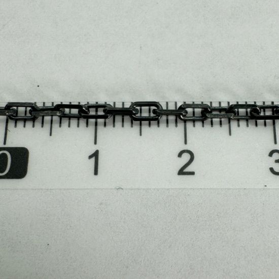 Wholesale Oxidized Sterling Silver Bulk Chain -  4 by 2mm Diamond Cut Box Chain (Sold by foot)