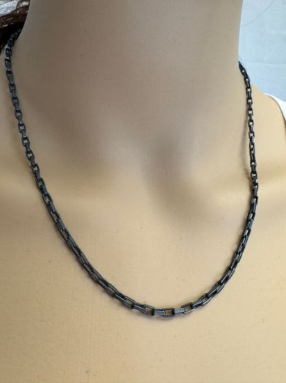 Wholesale Oxidized Sterling Silver Bulk Chain - 4.5X2.5mm Heavy Long Box Chain (sold per foot)