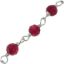 Wholesale Sterling Silver Ruby Rosary Chain By the Foot- 3mm Round Faceted Beads