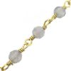 Wholesale Gold over Sterling Silver Labradorite Rosary Chain By the Foot - 3mm Round Faceted Beads