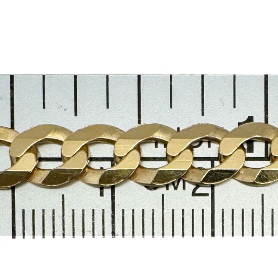 Wholesale Gold over Sterling Silver Bulk Chain - Chunky Diamond Curb Chain (sold per foot)