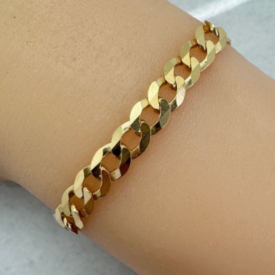 Wholesale Gold over Sterling Silver Bulk Chain - Chunky Diamond Curb Chain (sold per foot)