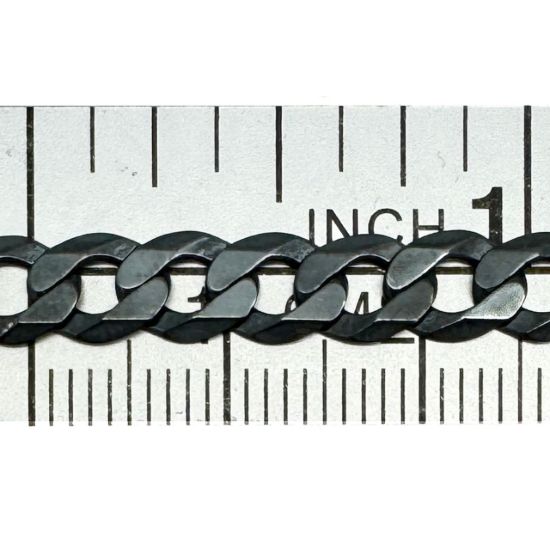 Wholesale Oxidized Sterling Silver Bulk Chain - Chunky Diamond Curb Chain (sold per foot)
