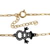Wholesale 1/20 14K Gold Filled Adjustable Bracelet with Oxidized Silver CZ Snowman Charm - 6.5-8"