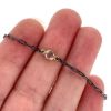 Wholesale Oxidized 925 Sterling Silver Adjustable Bracelet with Gold Filled Natural Gemstone Bezel - 6.5-8"