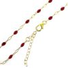 Wholesale 1/20 14k Gold Filled Finished Adjustable Enamel Chain Jewelry - Paperclip Chain with Enamel Birthstone 