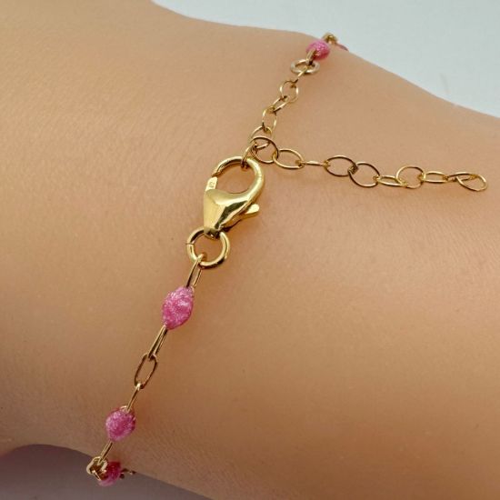 Wholesale 1/20 14k Gold Filled Finished Adjustable Enamel Chain Jewelry - Paperclip Chain with Enamel Birthstone 