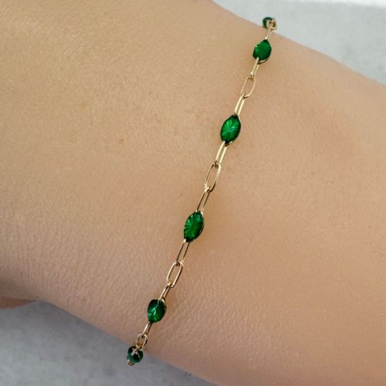WHOLESALE GOLD FILLED ENAMEL CHAIN BRACELET NECKLACE JEWELRY