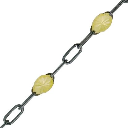 Wholesale bulk oxidized sterling silver paperclip chain by the foot with November Birthstone - Citrine
