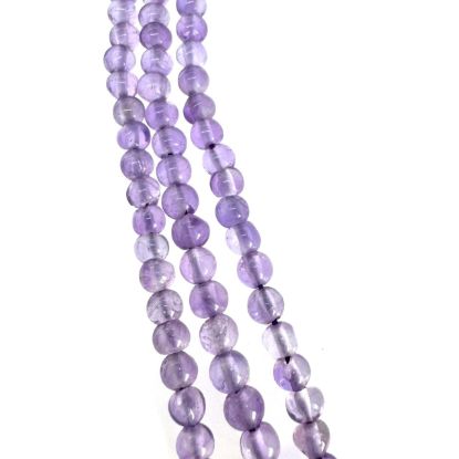 Wholesale February Birthstone-Gemstone Beads -- Amethyst Plain Round Beads (4mm) 14 inches