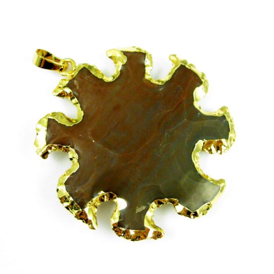 Wholesale Sunburst Pendant-Gold plated Jasper  Arrowhead Spear Pendant  