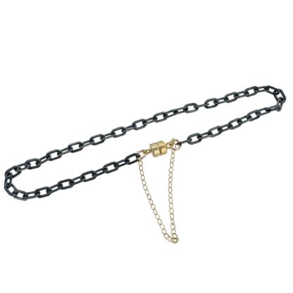 Wholesale Oxidized Sterling Silver Diamond Cut Box Chain Bracelet with 1/20 14K Gold Filled Magnetic Clasp and Safety Chain