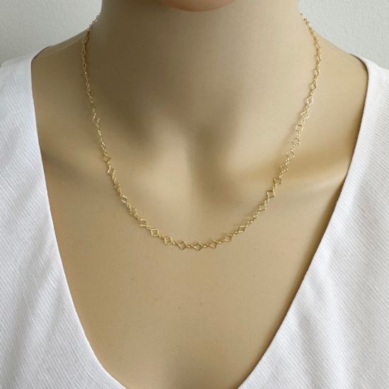 Wholesale gold filled clover shaped chain adjustable lariat necklace with toggle