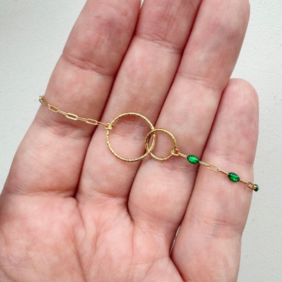 wholesale gold filled birthstone enamel chain necklace