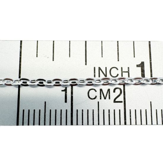 Wholesale Sterling Silver Flat Cable Chain 2.3mm Bulk Chain by the foot