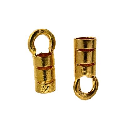 Wholesale 14 Gold Filled Crimped Tube Ends ,Crimp and Endings for Jewelry Making, Wholesale Findings