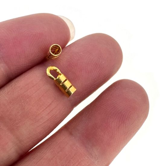 Wholesale 14 Gold Filled Crimped Tube Ends ,Crimp and Endings for Jewelry Making, Wholesale Findings