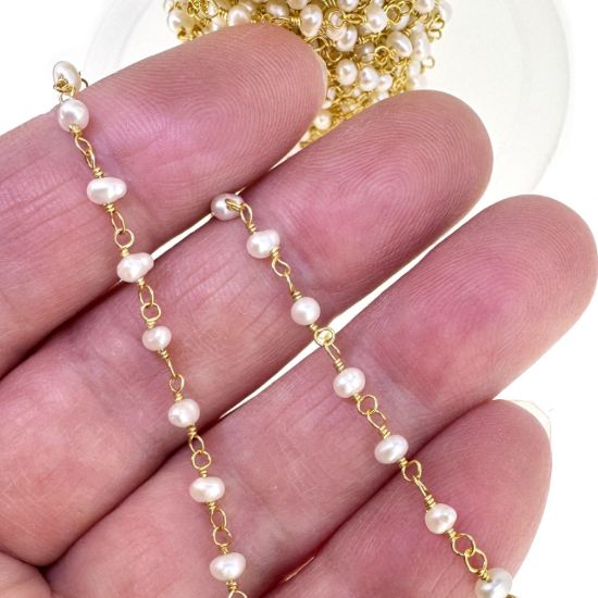 WHOLESALE PEARL ROSARY CHAINS FOR JEWELRY MAKING