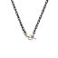 wholesale oxidized sterling silver diamond cut box chain chunky necklace gold filled star shaped toggle