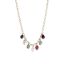 wholesale gold filled multicolor pearl charm necklace cable chain chunky adjustable