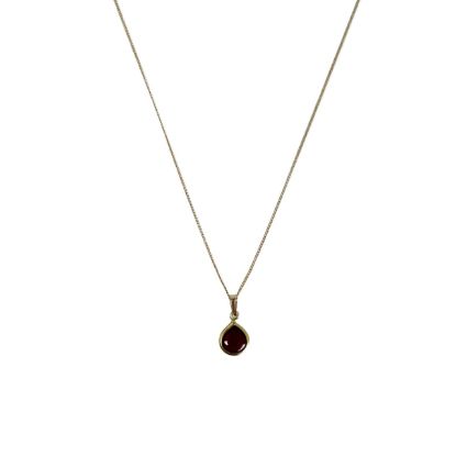 wholesale gold filled gold plated natural birthstone curb chain necklace