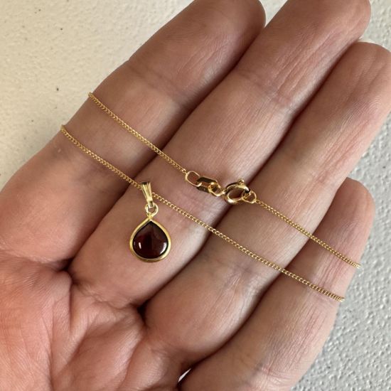 wholesale gold filled gold plated natural birthstone curb chain necklace