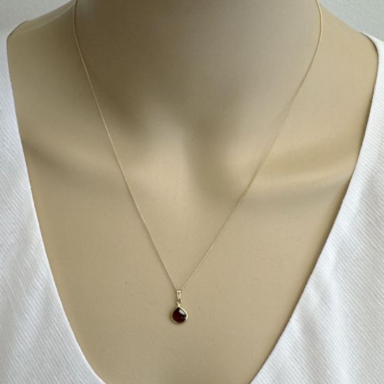 wholesale gold filled gold plated natural birthstone curb chain necklace