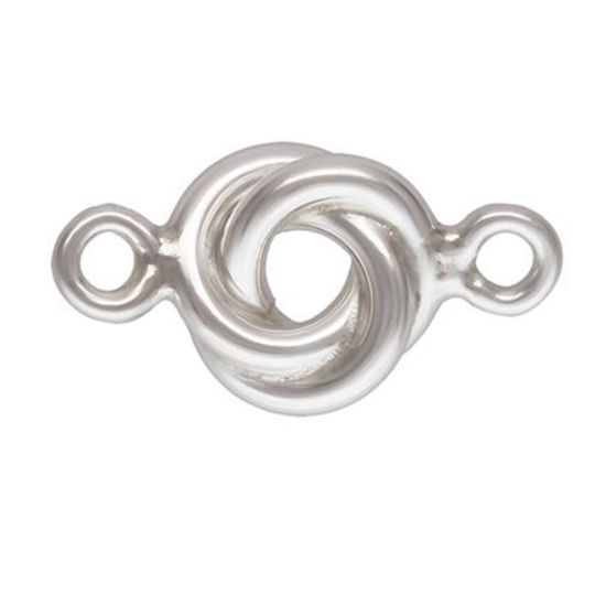 Wholesale 925 Sterling Silver Tiny Love Knot Charm Connector - 5mm(1 pc)