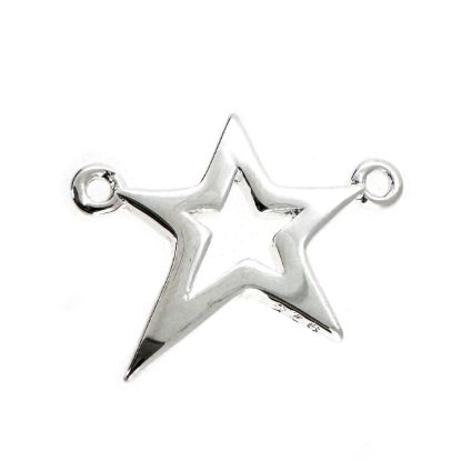 wholesale sterling silver jewelry star connector charms