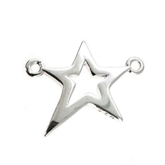 wholesale sterling silver jewelry star connector charms