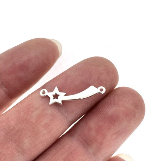 wholesale sterling silver jewelry star connector charms