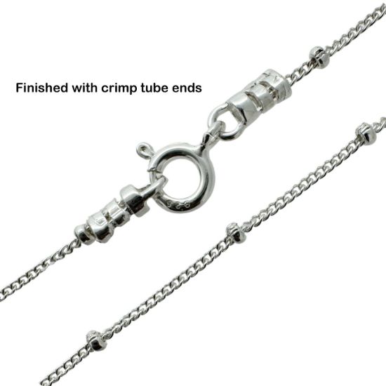 Wholesale 925 Sterling Silver Bulk Chain - 1.8mm Ball Curb Satellite Chain (Sold per foot)