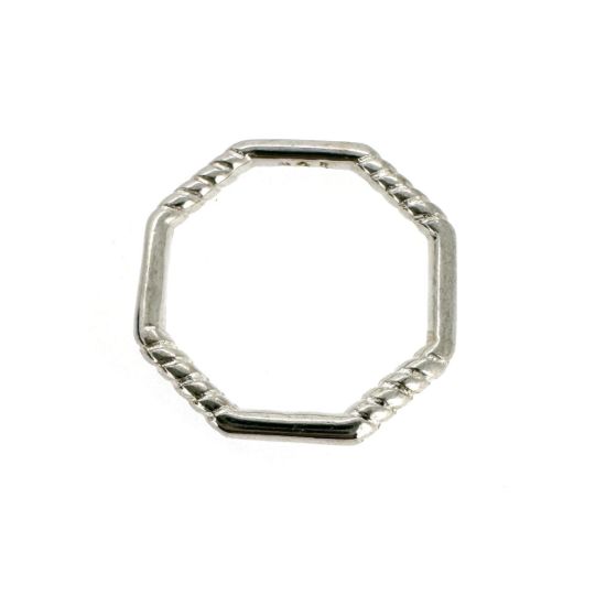 Wholesale Sterling Silver Octagon Closed Ring Connector 11mm, Charms and Pendants for Jewelry Making