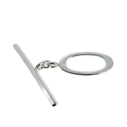 Wholesale Sterling Silver Oval Shape Toggle - 19mm (1 set)