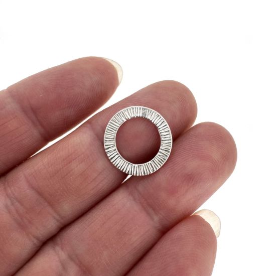 Wholesale Sterling Silver Textured Circle Charm, Charms and Pendants for Jewelry Making, Wholesale Findings