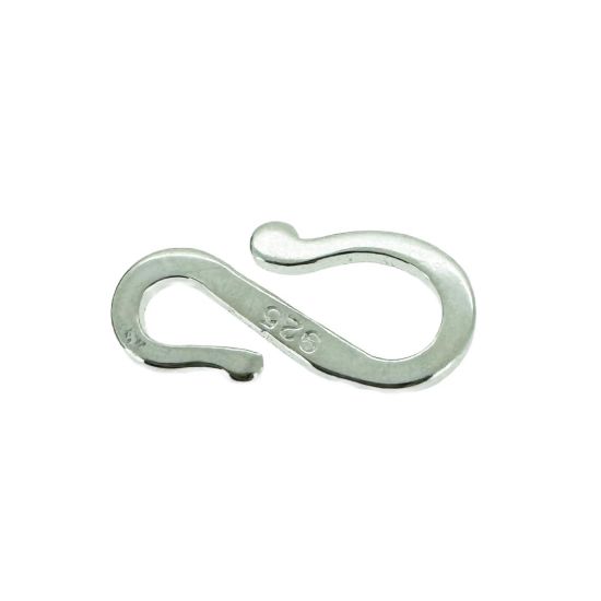 Wholesale Sterling Silver S Hook Clasps - 14.5mm (5 pcs)