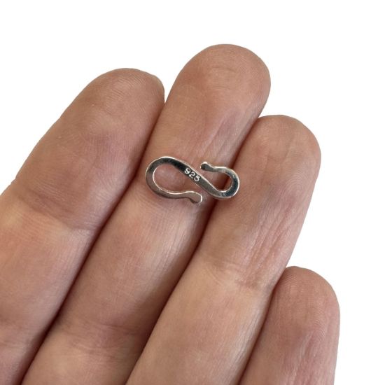 Wholesale Sterling Silver S Hook Clasps - 14.5mm (5 pcs)