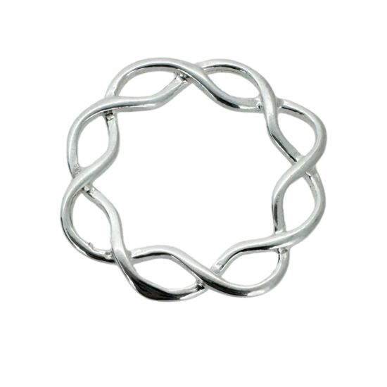 Wholesale Sterling Silver Smooth Flower Connector Charm,Charms and Pendants for Jewelry Making, Wholesale Findings