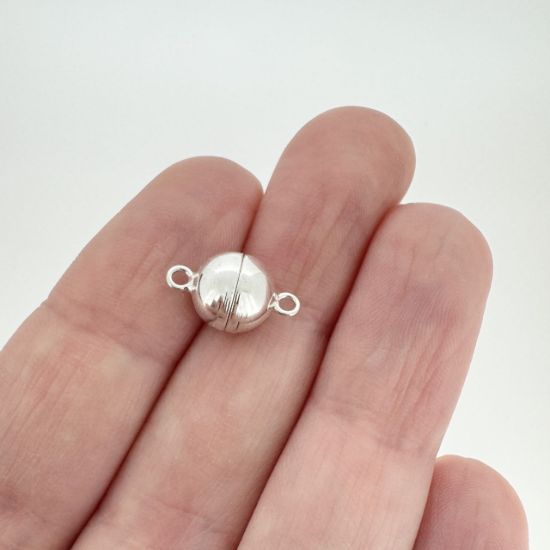 wholesale round magnetic clasp 925 sterling silver