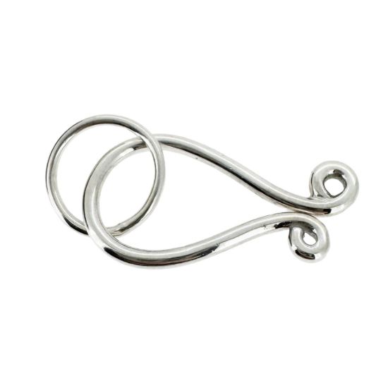Wholesale Sterling Silver Huge Hook Clasp - 27mm (1 set)