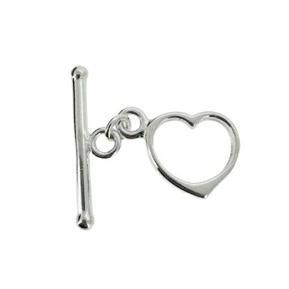 wholesale sterling silver heart shaped toggle