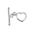 wholesale sterling silver heart shaped toggle