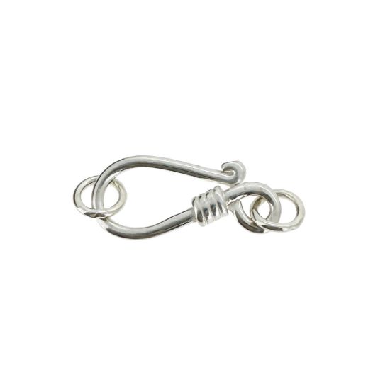 Wholesale Sterling Silver Hook Clasp 15x6mm (1 set)
