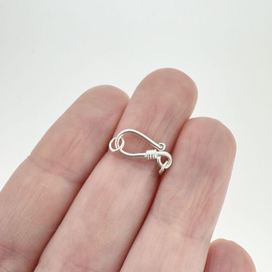 Wholesale Sterling Silver Hook Clasp 15x6mm (1 set)