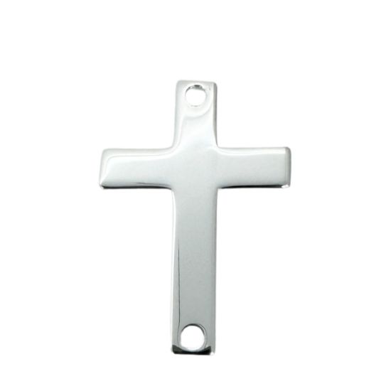 Wholesale Sterling Silver Cross Medium Charm Connector, Charms and Pendants for Jewelry Making