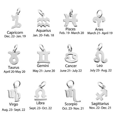 wholesale sterling silver personalized zodiac charms