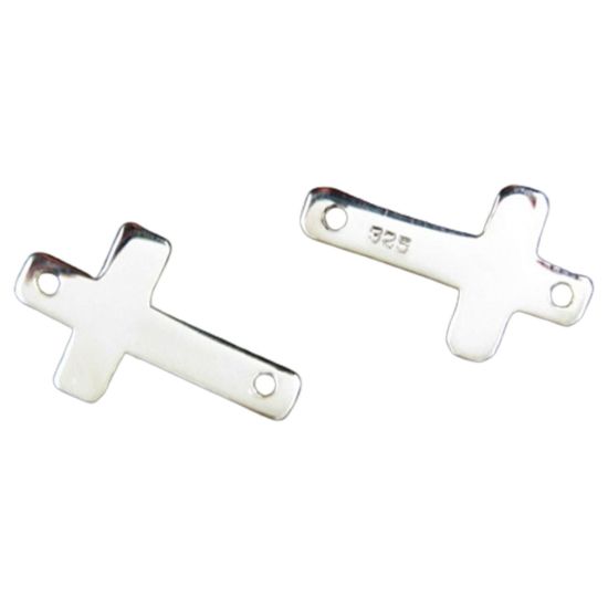 wholesale sterling silver cross connector charms